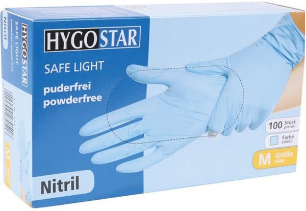 Hygostar Safe Light Nitrilhandschuhe in blau (10x100 Stk.)